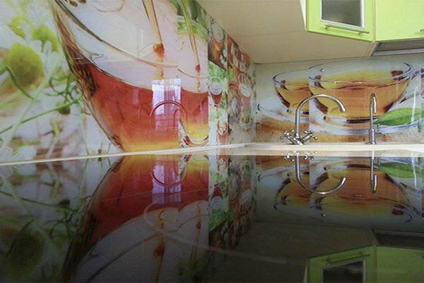 Кухонные фартуки Скинали из стекла с фотопечатью в Воронеже